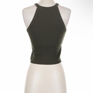Uniqlo Dark Green Ribbed Tank Top